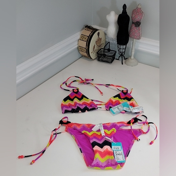 Seafolly Australia Multicolored Two Piece Brazilian  Bikini Set NWT - Picture 5 of 8